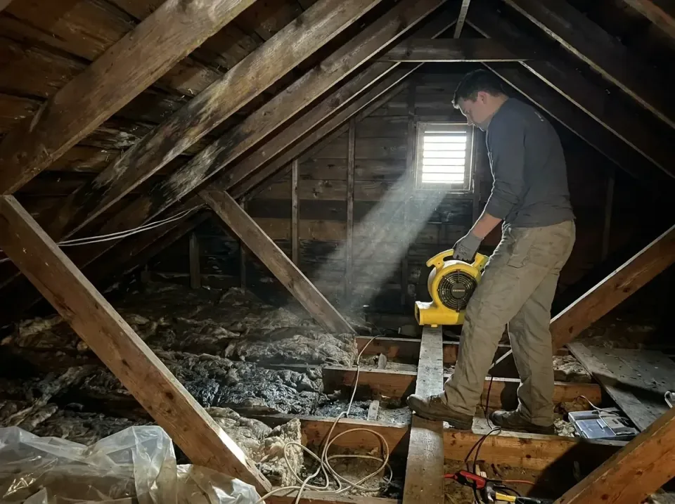 attic-water-damage-drying-proc-007 — frequently asked questions, Emergency Water Extraction & 24/7 Flood Response in Rivanna…